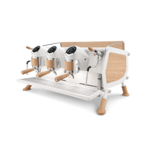 Ekspres kolbowy 3 gr. Cafe Racer Custom White & Wood Slim Sanremo