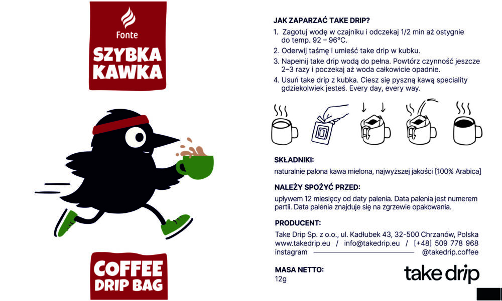 Kawa przelewowa Szybka Kawka Coffee Drip Bag Box 12gx10szt. - obrazek 7